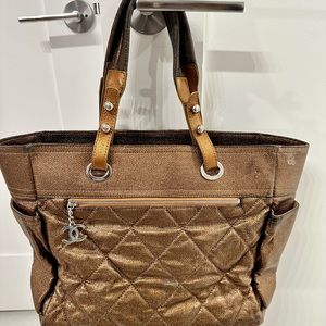 Chanel Biarritz tote in copper leather